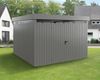 Hörmann EcoStar Euroline Gerätehaus Flachdach mit Lichtband 310 x 310 Graualuminium 2-flg Bild 2