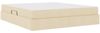 vidaXL Aufbewahrungsbett mit Matratze Creme 160 x 200 cm Polyester 3399674 Bild 5