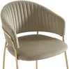 Vente-unique - MADOLIA Stuhl SamtStoff Beige - B 55 cm x H 81 cm x L 55 cm Bild 5