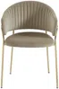 Vente-unique - MADOLIA Stuhl SamtStoff Beige - B 55 cm x H 81 cm x L 55 cm Bild 2