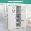 COSTWAY Badkommode Badezimmerschrank, mit 4 Türen, verstellbar Bild 2