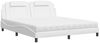 vidaXL Bett "Viana" mit Matratze Weiß 180x200 cm Kunstleder 3208811 Bild 2