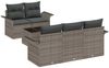 vidaXL Sofa Set mit Kissen 6 pcs Grau Poly-Rattan 3345239 Bild 2