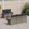vidaXL Sofa Set mit Kissen 6 pcs Grau Poly-Rattan 3345239 Bild 3
