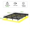 Flieks Doppelbett 120x200cm, Schwebebett mit LED-Beleuchtung & Ladestation, Metallbettgestell & Lattenrost, Schwarz Bild 4