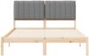 vidaXL Bettgestell mit gepolstertem Kopfteil Hellgrau 140 x 200 cm 878044 Bild 5