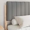 vidaXL Bettgestell mit gepolstertem Kopfteil Hellgrau 140 x 200 cm 878044 Bild 3