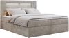 Boxspringbett - Polsterbett mit LED Kopfteil - GOLD-5 - 120x200cm - Beige Stoff - H3 Bild 3