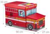 Relaxdays 'Feuerwehrauto' Staubox mit Deckel rot Bild 4