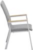 Kettler Stapelsessel Rasmus Alu mit hoher Rückenlehne silber/Sunbrella® flanelle mit Teak Stapelstuh Bild 4