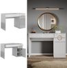 Schminktisch Adela Weiß 115 cm mit 3 Schubladen Vicco Bild 2