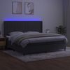 vidaXL Boxspringbett mit Matratze & LED Dunkelgrau 200x200 cm Samt, Härtegrad: H2 [3139704] Bild 3