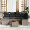 vidaXL Gartensofa-set mit Speicher 7 pcs Grau Poly-Rattan 3356018 Bild 3