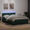vidaXL Boxspringbett mit Matratze & LED Dunkelgrün 160x220 cm Samt 3317130 Bild 4