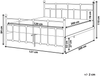 Bett mit Lattenrost Metall LYNX 120 x 200 cm Schwarz Bild 2