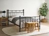Bett mit Lattenrost Metall LYNX 120 x 200 cm Schwarz Bild 3