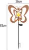 2er Set LED Solar Gartenstecker mit drehbaren Schmetterlingen Rostoptik, H: 83cm Bild 4