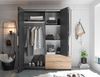 Kleiderschrank >Filberto< in Graphit - 182x210x59cm (BxHxT) Bild 2