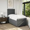 vidaXL Boxspringbett mit Matratze Dunkelgrau 80x200 cm Stoff 3292609 Bild 4