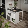 Bartisch Dominic Anthrazit/Weiß 116 x 37 cm 4x offene Fächer und 1x Tür Vicco Bild 4