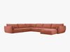 Micadoni Panorama-Ecksofa Kaelle 8-Sitzer Links Chenille Over The Horizon Terrakotta Bild 2