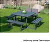 Inko Cebu Sitzgruppe Tisch mit 4 Bänken Aluminium graphit Picknickbank 218x230x87 cm Bild 2
