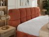Doppelbett mit Gasdruckfeder, Polsterbett NIRA CLASSIC Holzlattenrost Bett mit Stauraum, gepolstertes Kopfteil Bettkasten - 160 x 200 cm - Orange Plüsch Bild 3