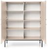 XL Küchenhängeschrank Rimini 60x96cm Glaseinsatz matt Farbe: RAL 1027 currygelb matt / weiß RI-W4S/60 Bild 3