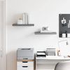Schweberegal 2 pcs, Bücherregal Wand, Wandregal Hochglanz-Grau 50x23x3,8 cm MDF Bild 3