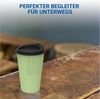 elasto Coffee-to-go-Becher Kaffeebecher 300 ml Trinkbecher mit Deckel und Riffel-Optik, Made in Germany, BPA-frei, 100% recyclebar, Heißgetränke, Teebecher Bild 4