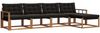 vidaXL Outdoor-Sofagarnitur mit Kissen 5 pcs Natürlich und Schwarz 3369367 Bild 2