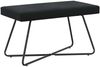 vidaXL Bank Uni Schwarz 80 x 40 x 45 cm Samt 42038335 Bild 2