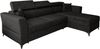 AX LIVING Ecksofa klein mit Schlaffunktion Ribella 265 cm Grafit L-Form, Bettkasten Rechts Bild 2