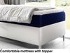 MEBLINI Kinderbett mit Bettkasten FILIPPO 1 80x200 Rechts – H3/Blau Samt Gepolstert Einzelbett mit Matratze - Polsterbett mit Stauraum - Bett mit Kopfteil – Stauraumbett Bild 4