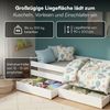 Bellabino 'Kuru' Kinderbett 90x200 cm mit 2 Schubladen, weiß, Jugendbett mit Rausfallschutz und Lattenrost Bild 5