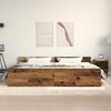 vidaXL Bettrahmen mit Kopfteil Altholz 203 x 203 x 50 cm Holzwerkstoff 3329303 Bild 3