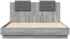 vidaXL Bettgestell mit Kopfteil Grau Sonoma 150x200 cm Holzwerkstoff 3209917 Bild 4