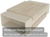 ibonto Couchtisch 110 x 31 x 60,6 cm Beige Grau mit Stauraum (H 60.6 x T 31 x B 110 cm) Bild 4