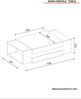 ibonto Couchtisch 110 x 31 x 60,6 cm Beige Grau mit Stauraum (H 60.6 x T 31 x B 110 cm) Bild 3