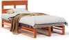 vidaXL Massivholzbett ohne Matratze Wachsbraun 90x190 cm Kiefernholz 850823 Bild 2