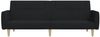 vidaXL Schlafsofa 2-Sitzer Schwarz Stoff 375786 Bild 5