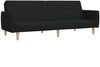 vidaXL Schlafsofa 2-Sitzer Schwarz Stoff 375786 Bild 2