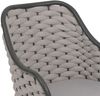2er-Set Aluminium-Gartenstuhl HWC-O16, Outdoor Stuhl, Olefin (200 g/m²) Seilgeflecht Rope ~ hellgrau Kissen hellgrau Bild 5