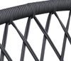 2er-Set Gartenstuhl HWC-Q38, Gartensessel Armlehne, Aluminium Seilgeflecht Rope ~ Gestell schwarz, Polster anthrazit Bild 5