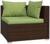 vidaXL 10-tlg. Garten-Lounge-Set mit Kissen Braun Poly Rattan 3102044 Bild 5
