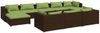 vidaXL 10-tlg. Garten-Lounge-Set mit Kissen Braun Poly Rattan 3102044 Bild 2