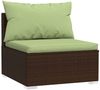 vidaXL 10-tlg. Garten-Lounge-Set mit Kissen Braun Poly Rattan 3102044 Bild 3