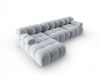Micadoni Modulares Ecksofa Bellis 4-Sitzer Links Samt Bluvel Hellblau Bild 3