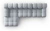 Micadoni Modulares Ecksofa Bellis 4-Sitzer Links Samt Bluvel Hellblau Bild 5