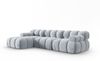 Micadoni Modulares Ecksofa Bellis 4-Sitzer Links Samt Bluvel Hellblau Bild 2